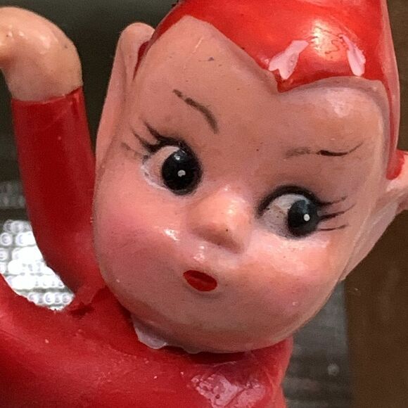 Vintage Rubber Red Pixie Climber Elf
Christmas Ornament - Picture 14 of 15